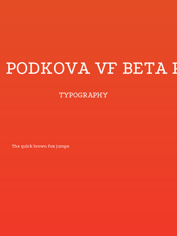 Podkova VF Beta Regular Poster