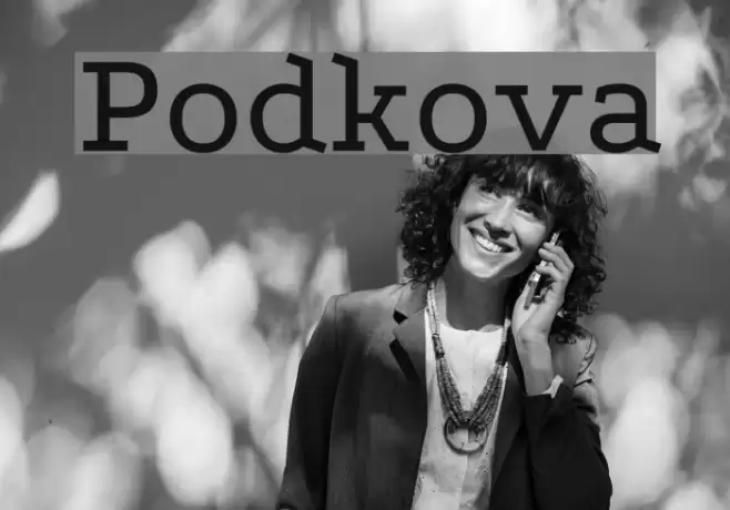 Podkova Font examples