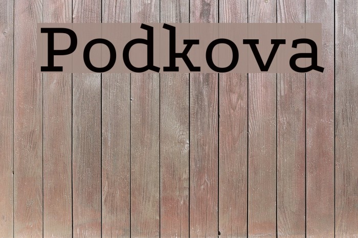 Podkova Font examples