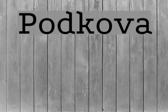 Podkova Font examples