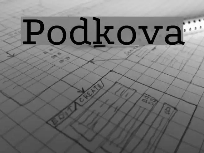 Podkova Font examples