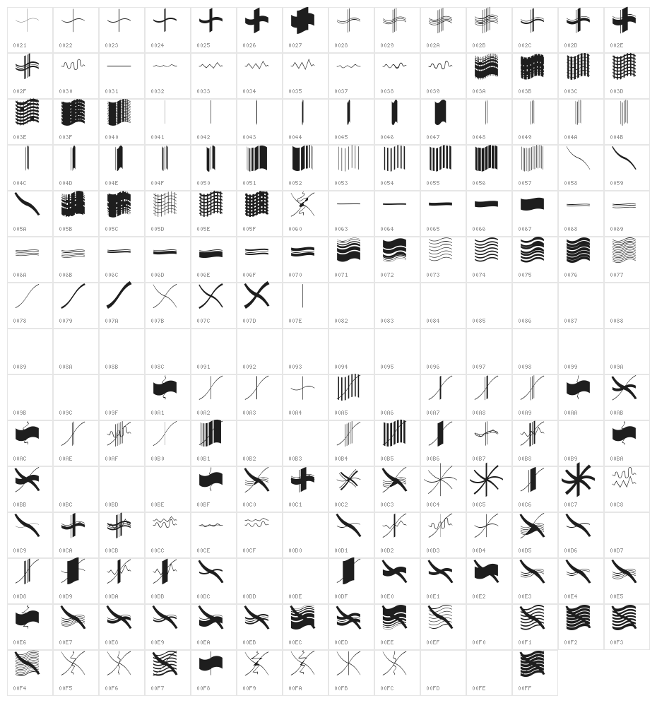 PoesieConcreteRound Character Map