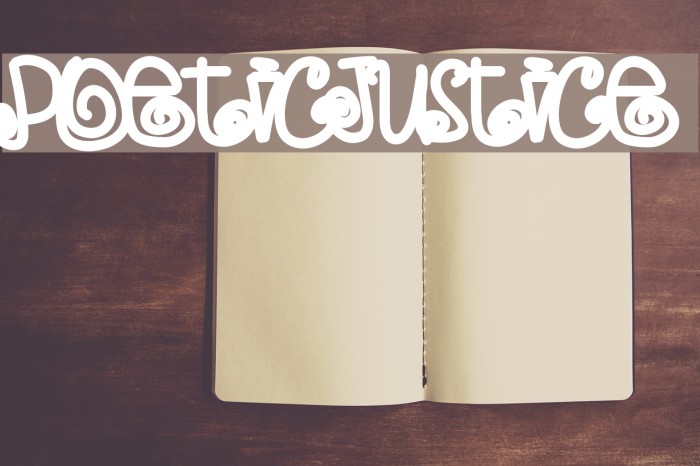 PoeticJustice Font examples