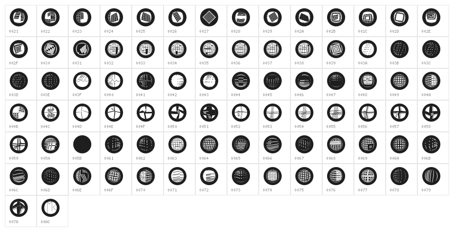 PoeticRoundsOne Character Map