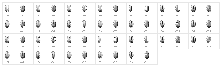 Poetico Regular Character Map