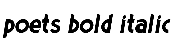 Poets Bold Italic  لخطوط تنزيل