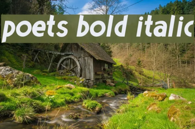 Poets Bold Italic Example 3