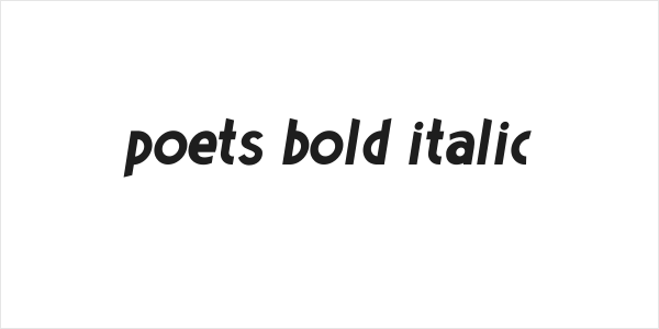 Poets Bold Italic Logo