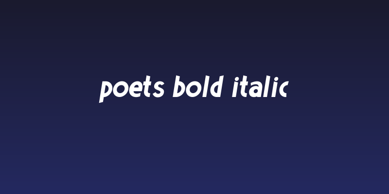 Poets Bold Italic Social Header