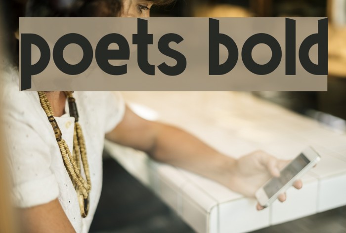 Poets Bold Font examples