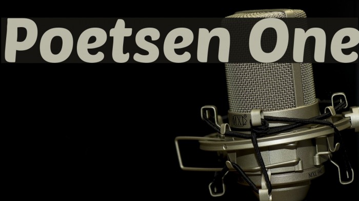 Poetsen One لخطوط تنزيل examples