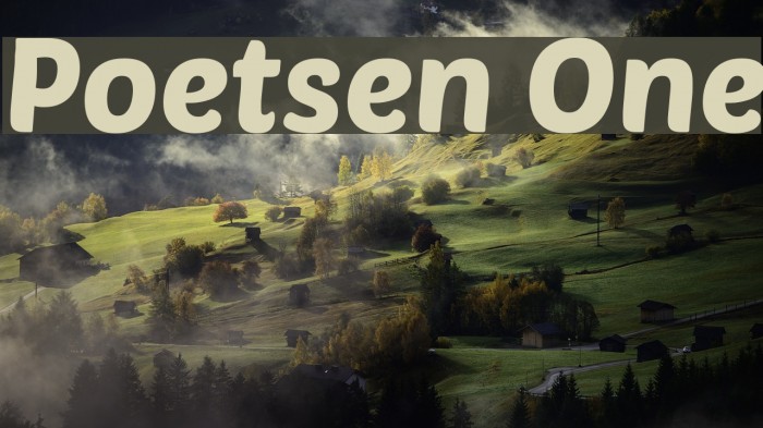 Poetsen One لخطوط تنزيل examples