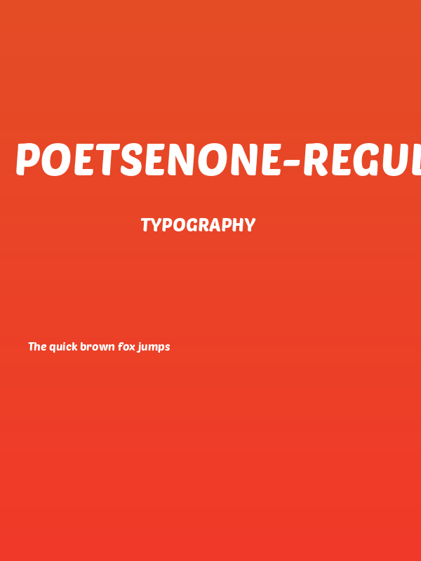 PoetsenOne-Regular Poster