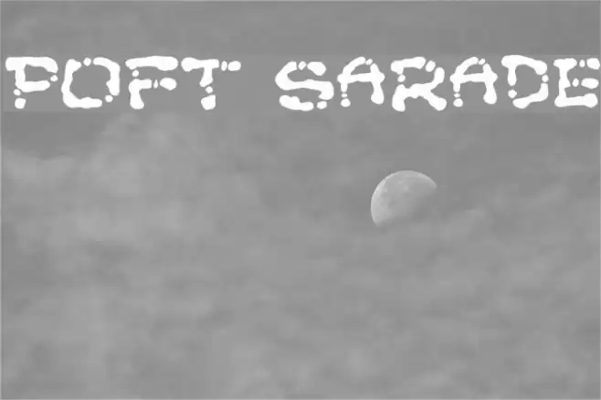 Poft Sarade フォント examples