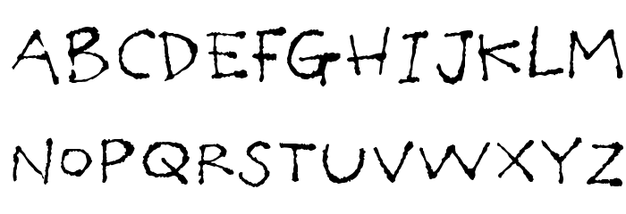Poilet Taper Font LOWERCASE