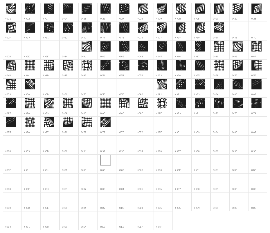PointGalleryInverse Character Map