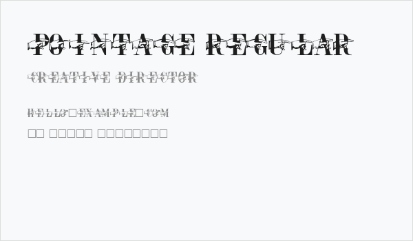 Pointage Regular Business Card