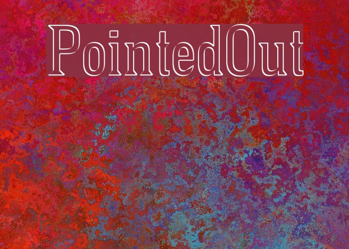 PointedOut Font examples