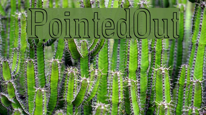 PointedOut Font examples