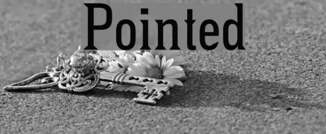 Pointed Font examples