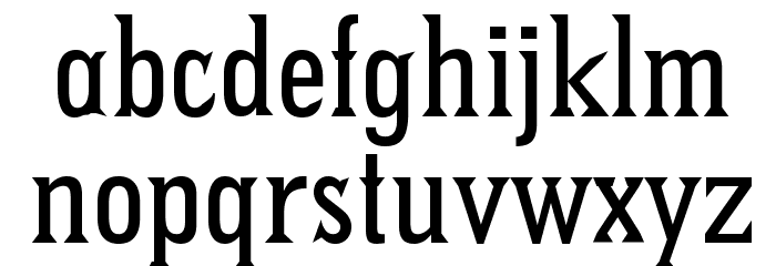 Pointed Font LOWERCASE