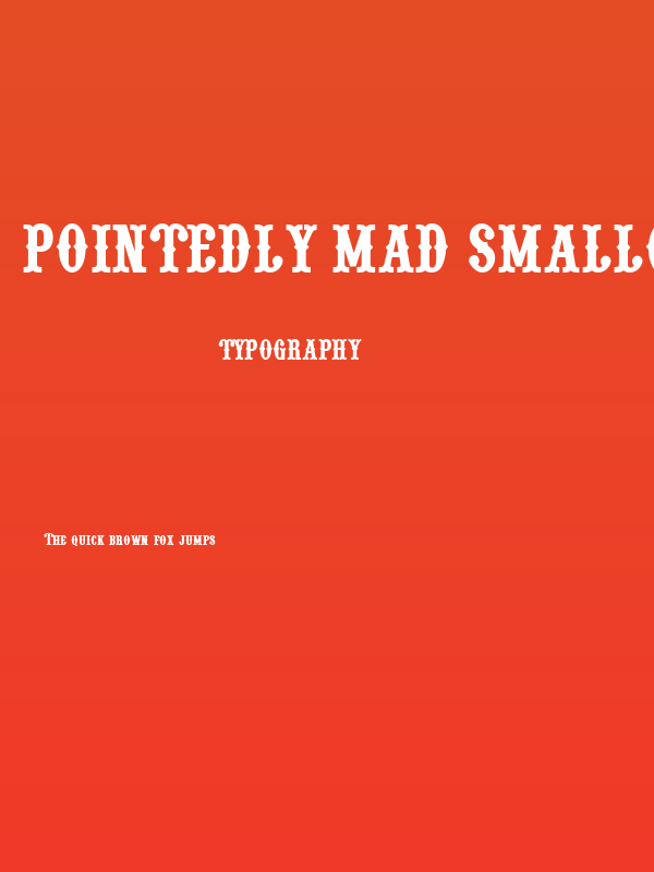 Pointedly Mad SmallCaps Poster