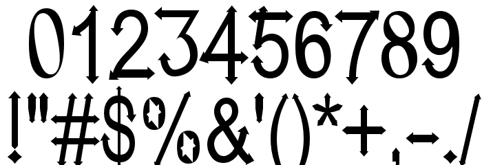 Pointened Font OTHER CHARS