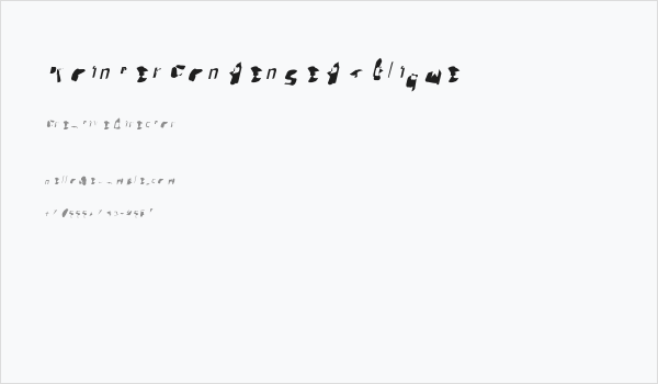 Pointer Condensed Oblique Business Card