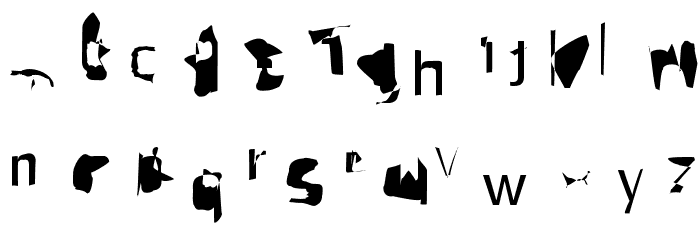 Pointer Condensed Font LOWERCASE