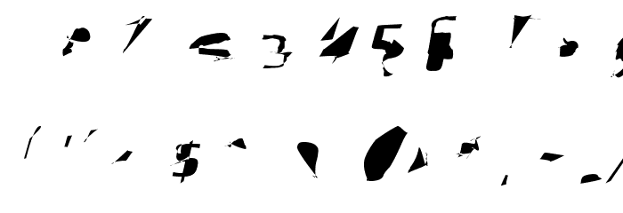 Pointer Extended Oblique Font OTHER CHARS