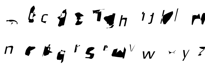 Pointer Extended Oblique Font LOWERCASE