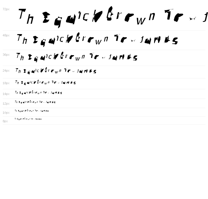 Pointer ExtraCondensed Oblique Waterfall