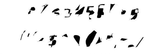 Pointer HyperCondensed Oblique Font OTHER CHARS