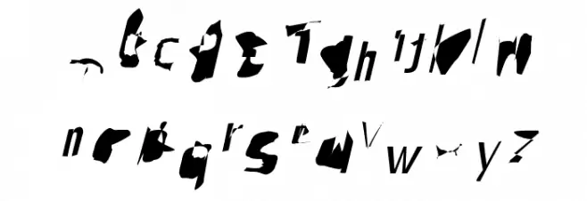 Pointer HyperCondensed Oblique Font LOWERCASE