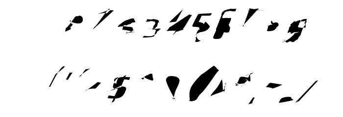 Pointer HyperCondensed SuperOblique Font OTHER CHARS