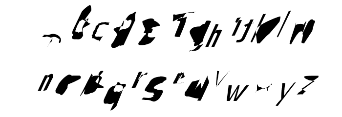 Pointer HyperCondensed SuperOblique Font LOWERCASE