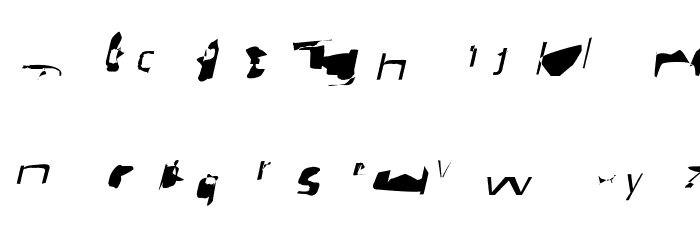 Pointer HyperExtended Oblique Font LOWERCASE