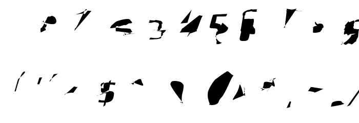 Pointer Oblique Font OTHER CHARS