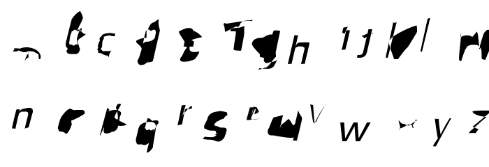 Pointer Oblique Font LOWERCASE