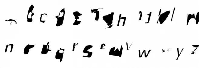 Pointer Oblique 字体 小写