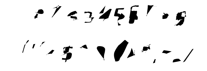 Pointer UltraCondensed Oblique Font OTHER CHARS