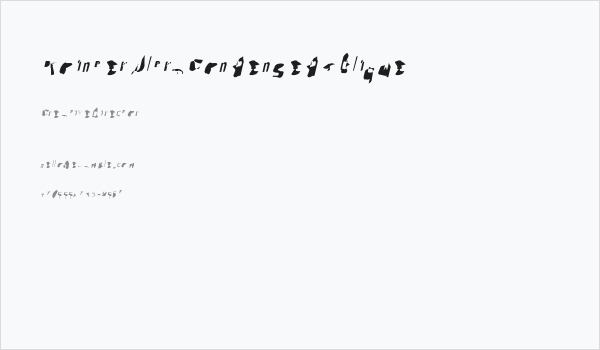 Pointer UltraCondensed Oblique Business Card