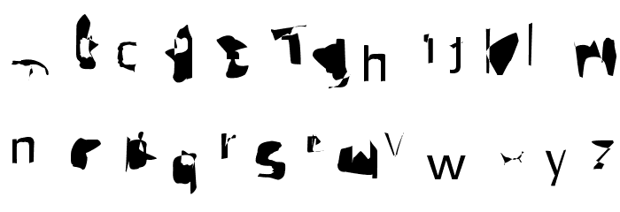 Pointer Font LOWERCASE