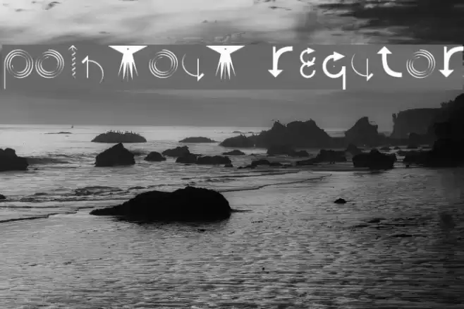 Pointout Regular Font examples