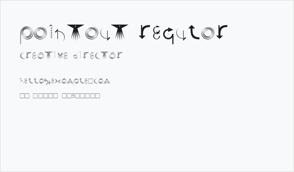 Pointout Regular Business Card