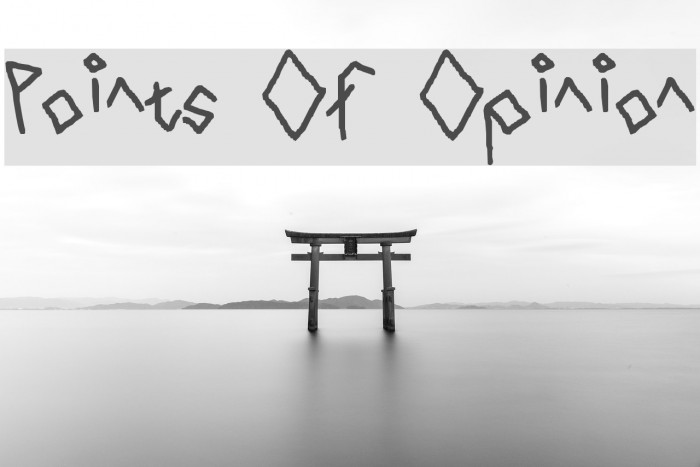 Points Of Opinion Font examples