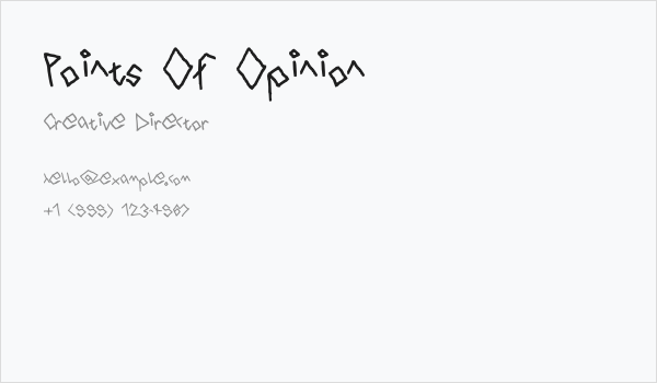 Points Of Opinion Business Card