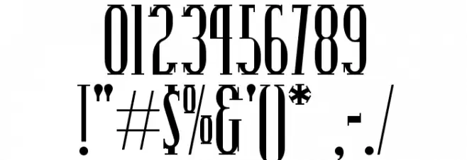 Points West NF Font Alte caractere