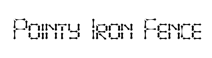 Pointy Iron Fence  Скачать бесплатные шрифты