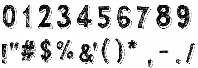 Pointy Solid Font OTHER CHARS